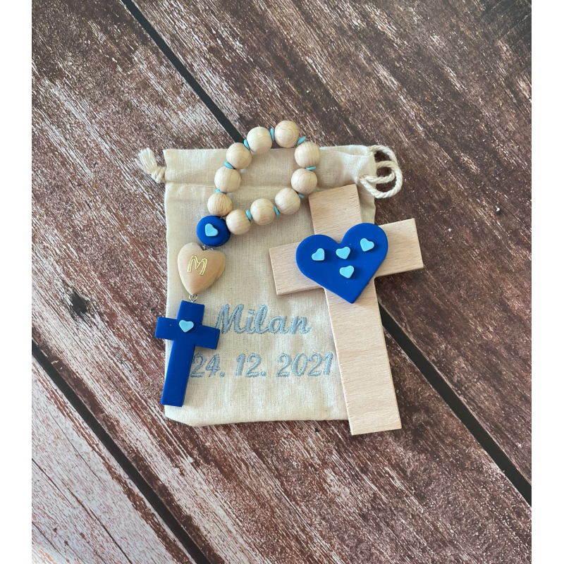 Pray Blue - Srdiečko Tmavomodré