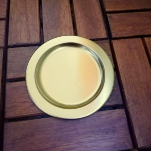  Svietnik - zlatý tanierik pod veľkú sviečku