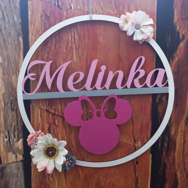 Drevený kruh MICKEY MOUSE/MINNIE